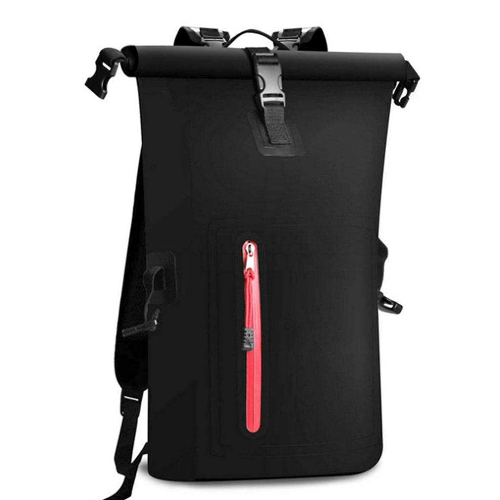 Водонепроницаемый рюкзак, сверхпрочная сумка для плавания с закручивающейся крышкой и передним карманом на молнии