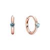Серьги с одним камнем Rose Gold Blue Женские серьги 289304C02