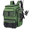 Multifunctional Fishing Backpack – Large Capacity 36-55L, 900D Waterproof Camouflage Tackle Storage Bag with Rod Holder