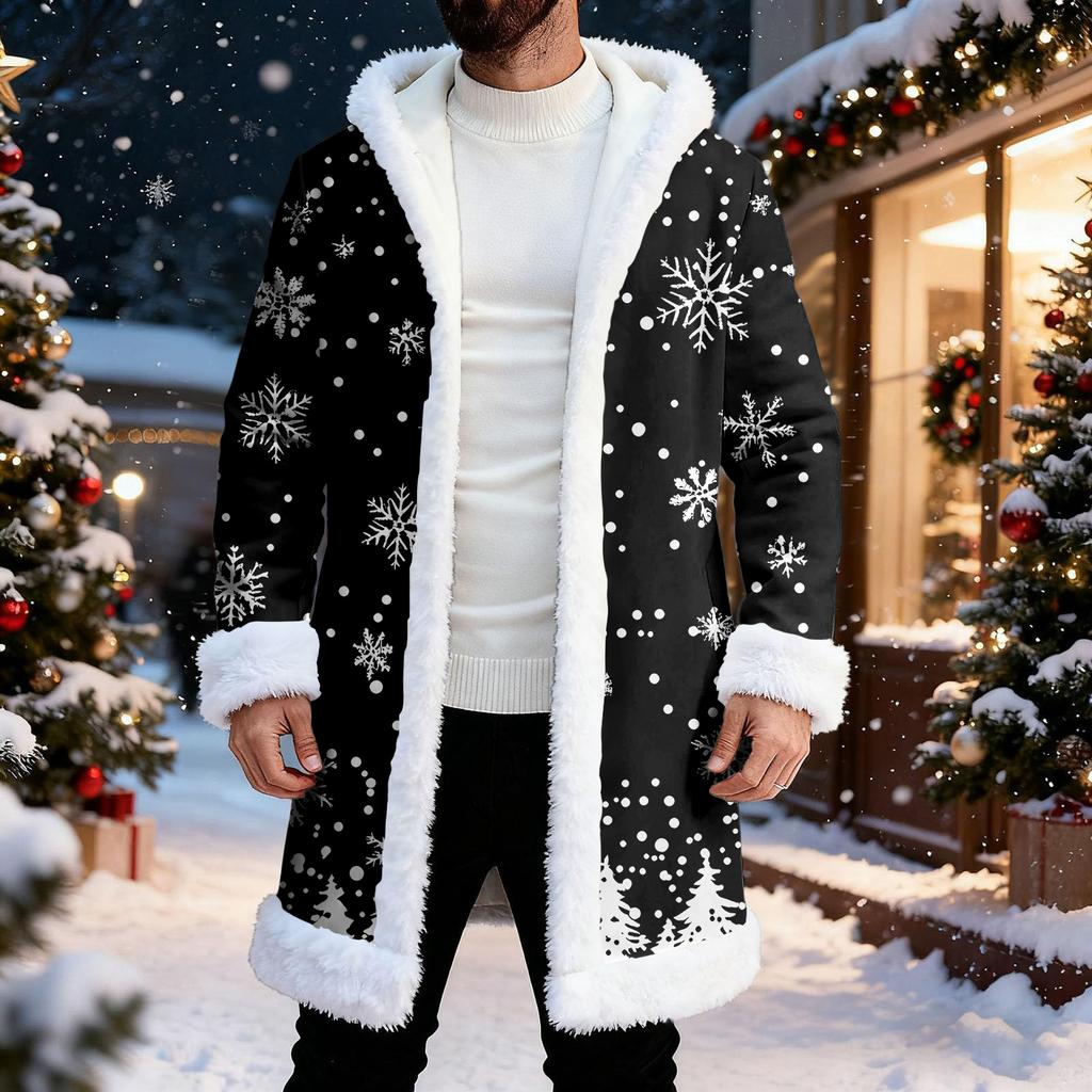 Мужская повседневная куртка с рождественским принтом