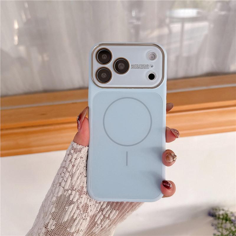 Премиальный Магнитный Чехол из Жидкого Силикона для iPhone 16/17 Pro Max - Защита от Падений