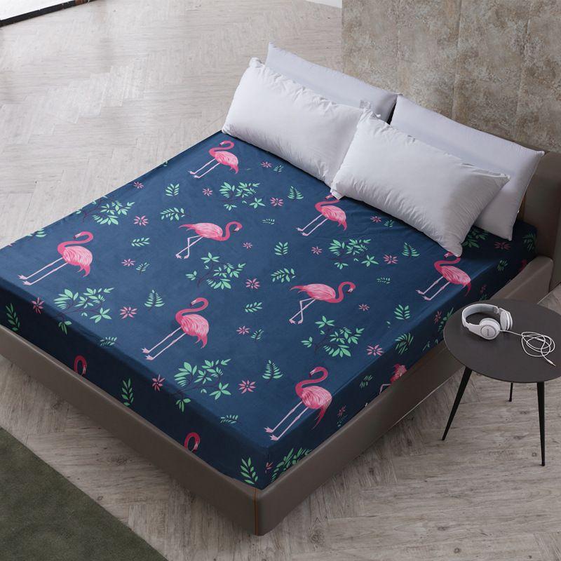 Colorful Floral Mattress Protective Cover Fitted Sheet Dustproof Cover For Bedrooms