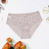 Женские сексуальные кружевные трусики больших размеров с цветочным принтом, мягкие бесшовные полупрозрачные трусы 0XL-5XL
