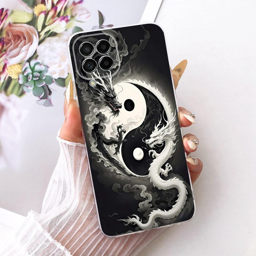 Clear For Samsung M53 5G Case Luxury Fashion Butterfly Funny Cute Painted Cover For Samsung Galaxy M53 5G SM-M536B Casing