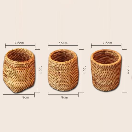 Тканая корзина Коробка для ручек Ножи для ужина Вилки Корзины для хранения Органайзер для посуды