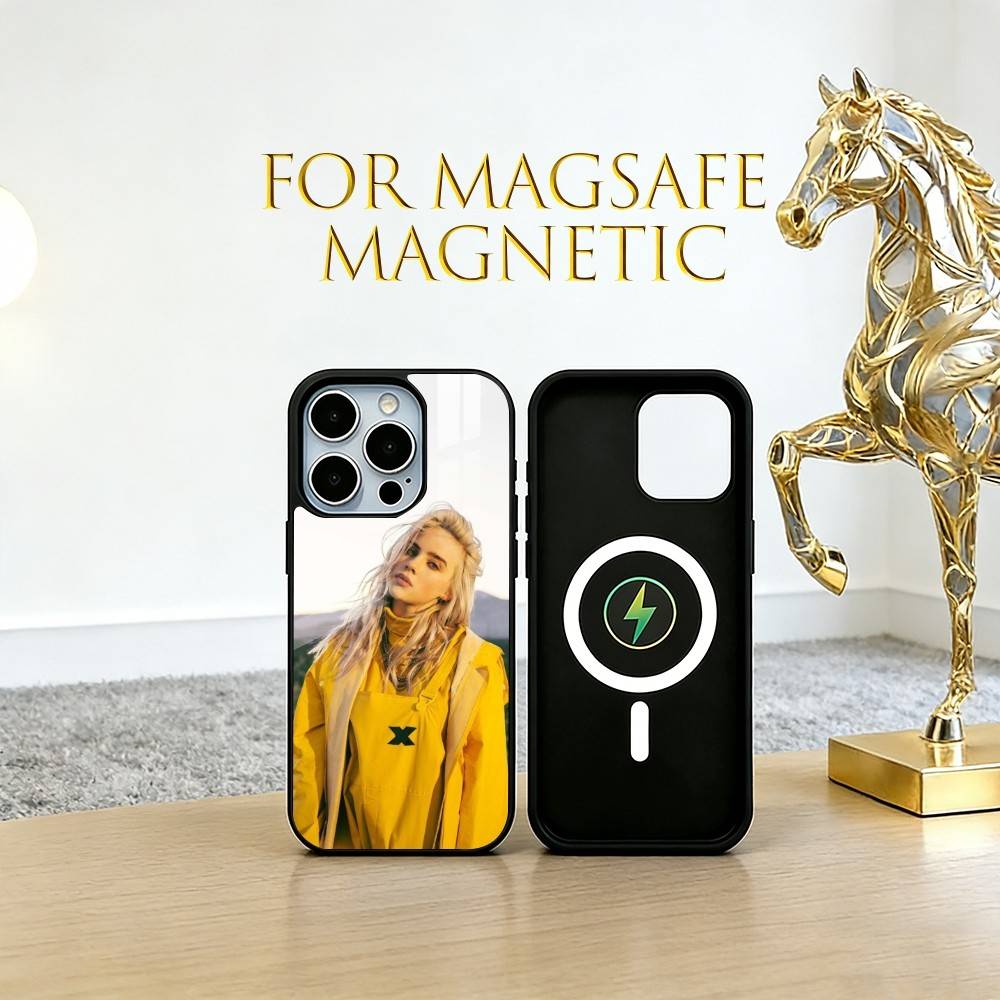 Чехол для телефона Billie Eilish для iPhone 17, 16, 15, 14, 13, 12, 11 Plus, Pro, магнитный, для Magsafe, беспроводной зарядки