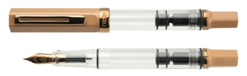 TWSBI Eco Cafe Rose Gold GT 18K Fountain Fine Nib TW020017 Pen, (F),