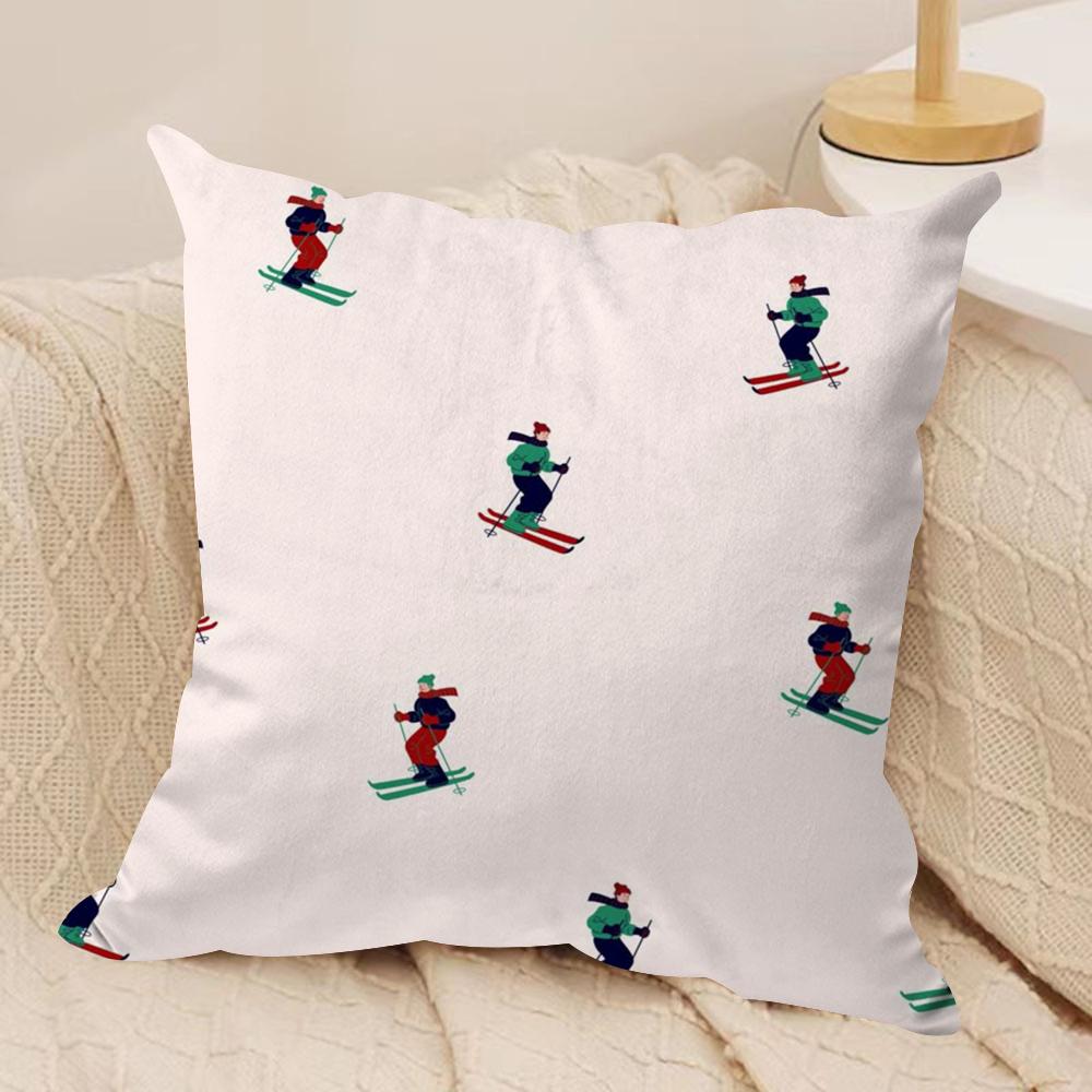 Ski Resort Prop Cushion Cover Pillowcase Ultra Soft Skin Friendly Fabric Cloud Like Comfort Concealed Zipper