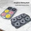 Reusable Baking Tray 6 Hole Muffin Cake Mould New Silicone Donut Mold  Ice Cube Making