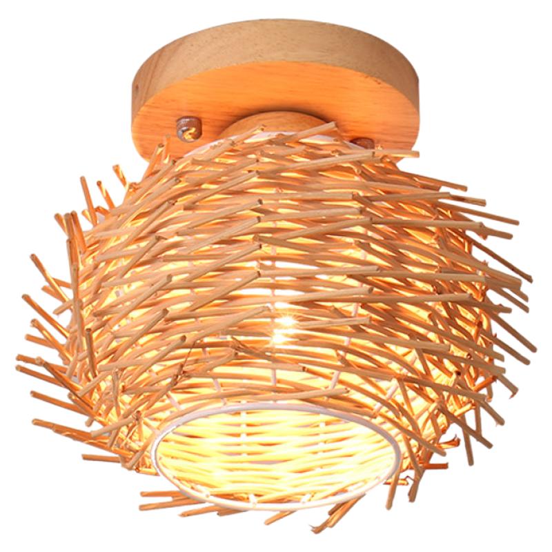 Японская бамбуковая потолочная лампа в китайском стиле, плетеная из ротанга, подвесной светильник, потолочная лампа, декор для дома, кафе, бара, ресторанное освещение