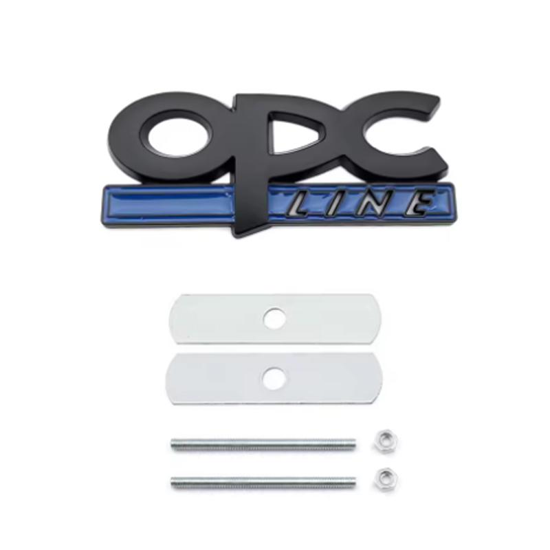 BBFJ3 3D Metal OPC LINE Emblem Car Side Fender Tail Badge Front Grille Sticker For OPEL Zafira b Corsa d Insignia Mokka Regal Astra G