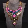 Retro Big Brands, Cross Tassel, Gemstone, Short Collarbone, Heavy Alloy Necklace, Exaggerated Women'S Accessories.
