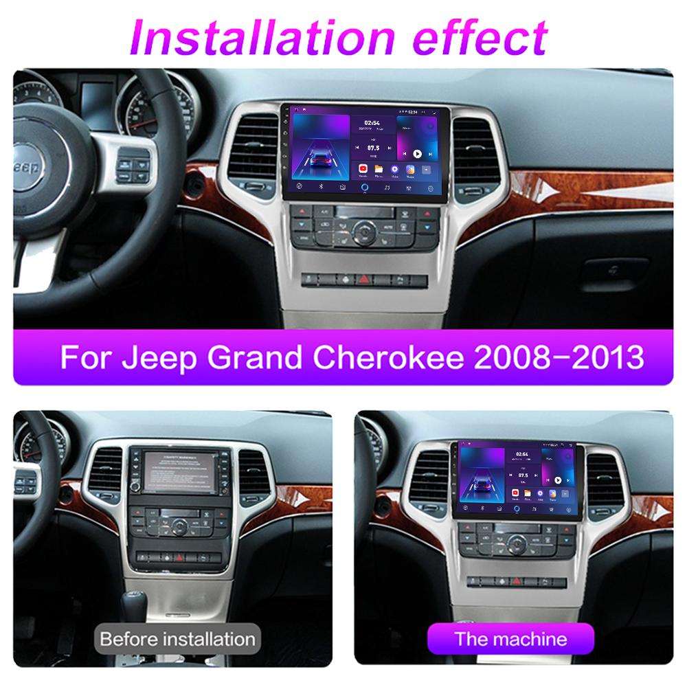 Android Carplay автомобильное радио для Jeep Grand Cherok 2008-2013 мультимедийный проигрыватель головное устройство стерео GPS навигация BT WIFI 4+64 ГБ