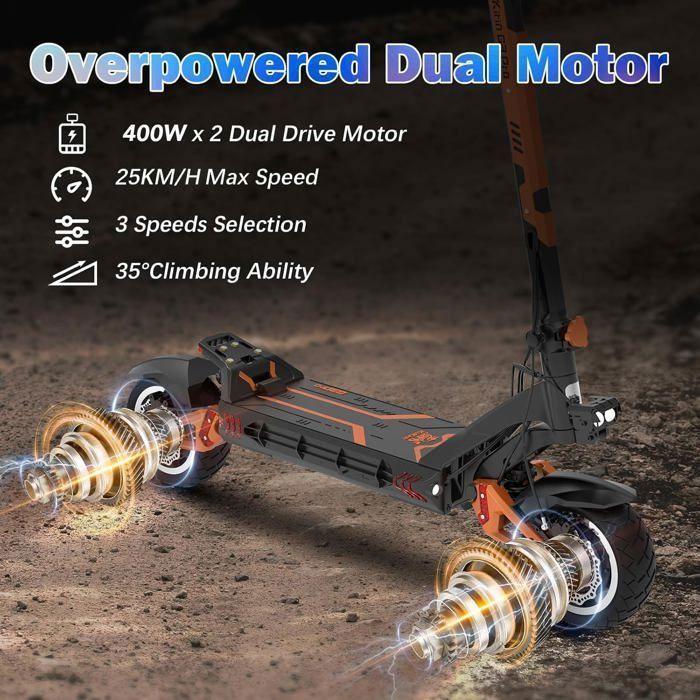 Scooter électrique KuKirin G3 Pro -- Deux moteurs 2400 W - 52 V - 23 Ah - Vitesse maximale 65 km/h