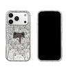 Чехол для iphone XS Max 16 Plus 17 Pro 14 15 11 18 Pro Max 13 Air 12 XR Серебристый Блеск Трескающийся Фон Скрытые Узоры Кошки