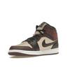 Air Jordan 1 Mid SE Paris YMCA Men Sneakers Brown Velvet-Brown Earth FZ4359-200