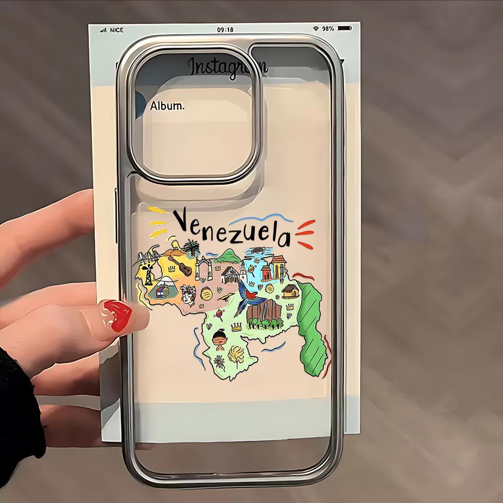 Чехол для телефона 'Культура Венесуэлы' для iPhone 17 16e 16 15 14 13 12 11 Air Pro Max X XR XSMAX 8 7 Plus Роскошная прозрачная мягкая задняя крышка
