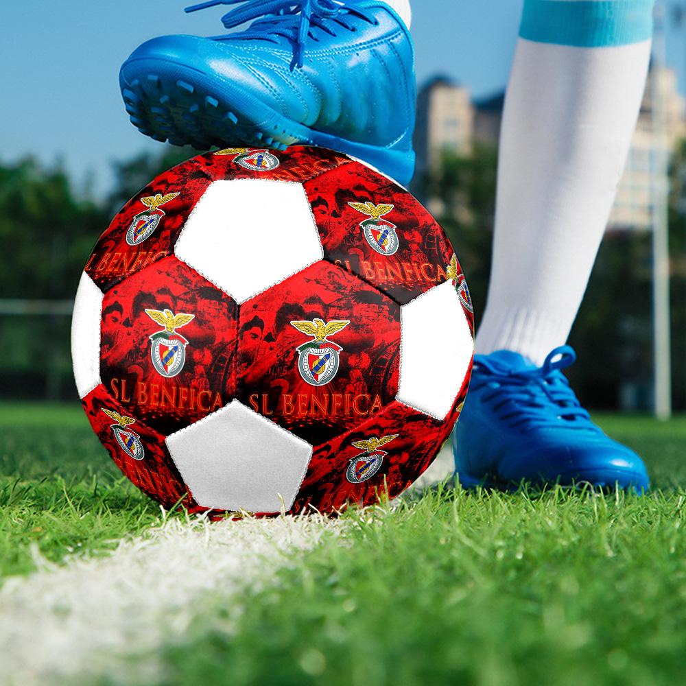 1 шт. Логотип SL Benfica размер 5 футбольный мяч ПрагаФутбольный мяч для зала Цветной Для всех возрастов Машинная строчка ПВХ Готов к соревнованиям Прочный Высокий отскок