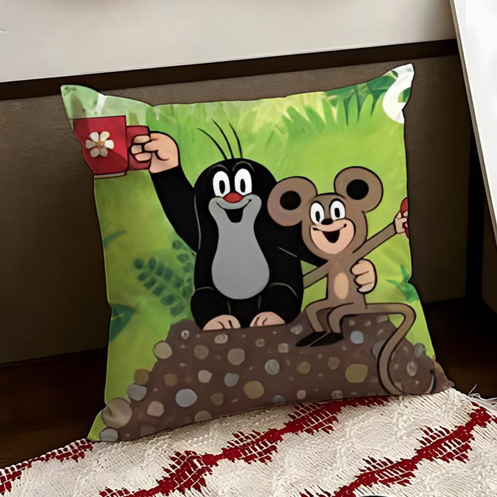 TThe Little MoleS Cushion Cover Reversible Soft Durable Pillow Cover Home  Car MultiScene Use for Daily Comfort