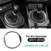 For Kia Sportage 2011 2012 2013 2014 2015 2016 Soft Carbon Fiber Sticker Manual Gear Shift Panel Frame Car Interior Accessory