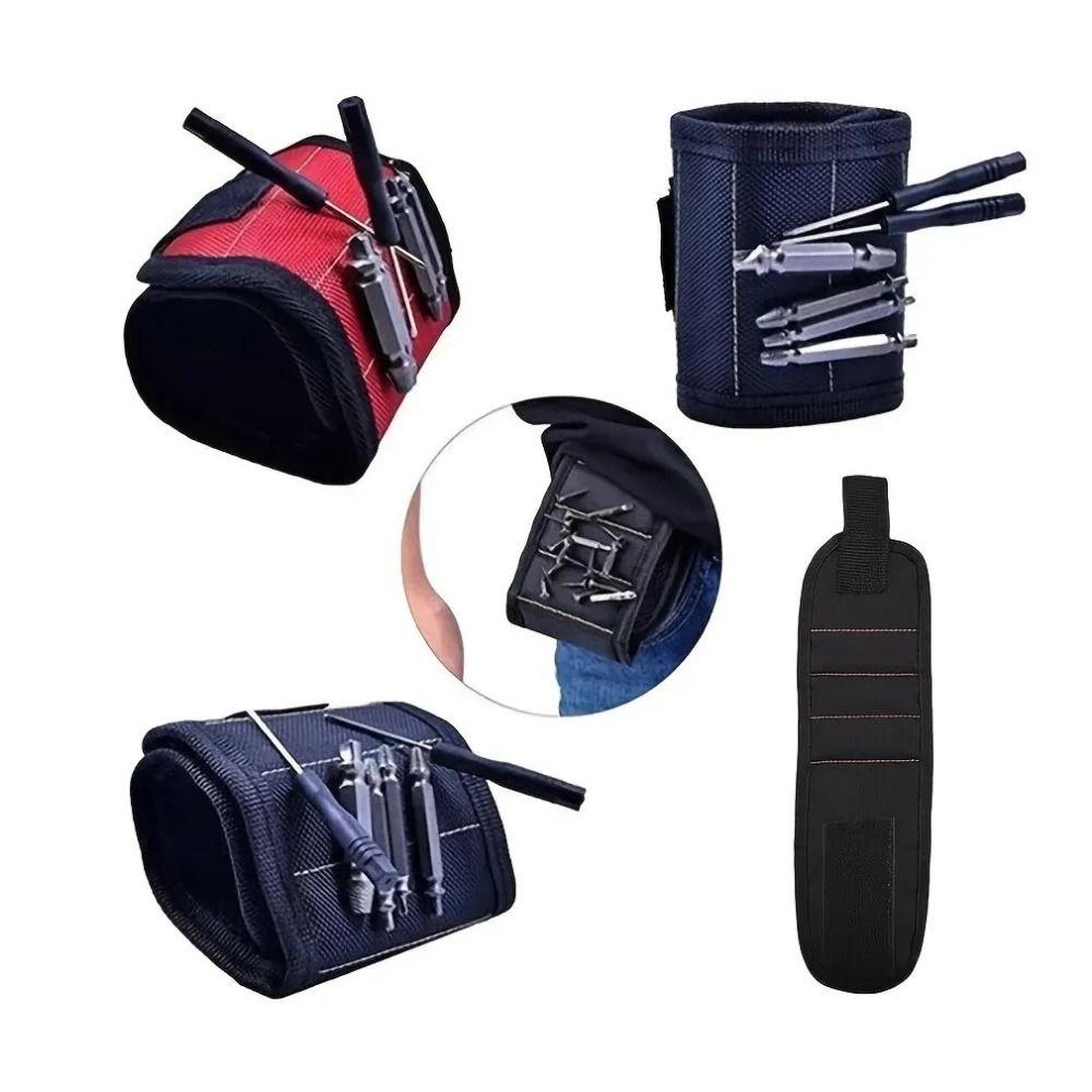 Adjustable Repair Brief Case Convenient Magnets Tool Belts Super Strong Magnetic Wrist Band Men