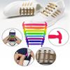 NO.8 16Pcs/Set Silicone Shoelaces Elastic No Tie Shoe Laces Kids Adult Fashion Hammer Type Running Sneakers Shoelace Lazy Shoes Laces
