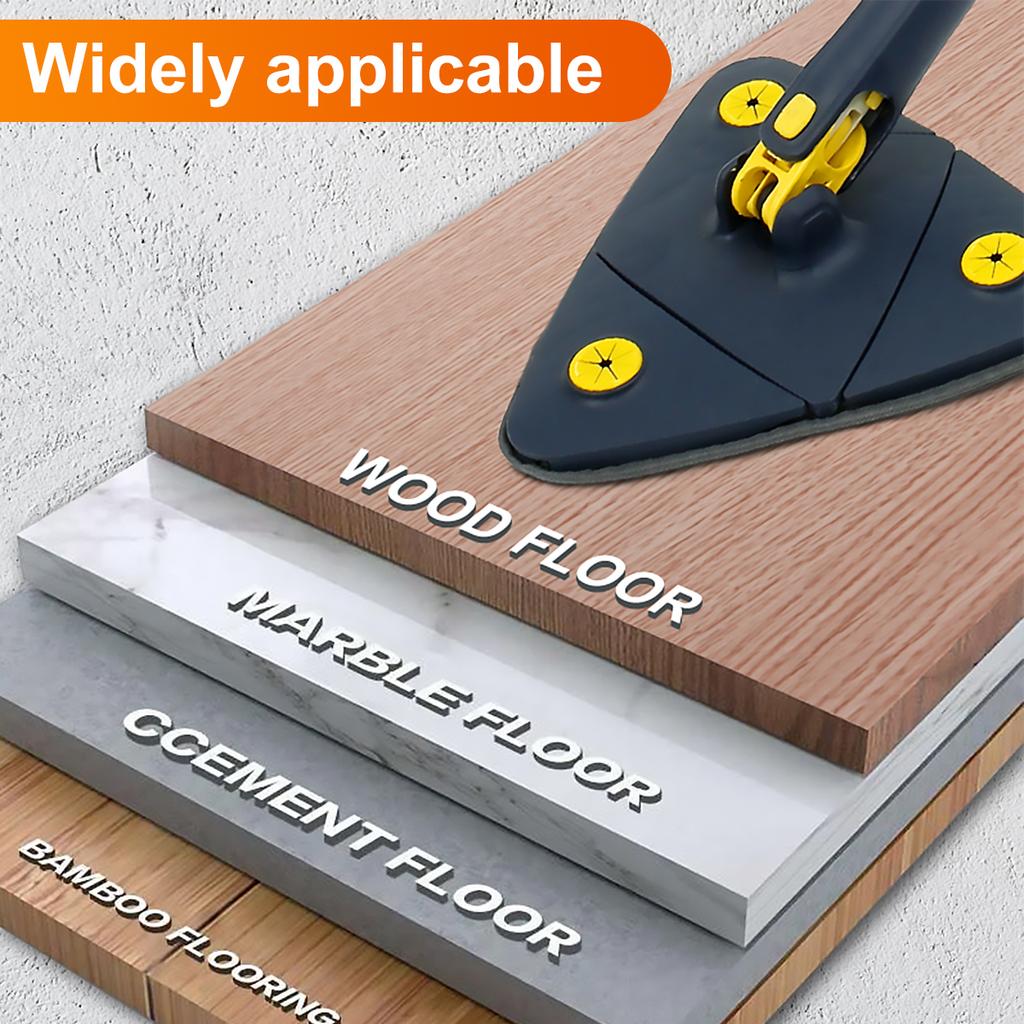 Новая телескопическая треугольная швабра с регулируемым отжимом для влажной и сухой уборки, впитывающая воду, вращающаяся на 360° швабра для уборки пола