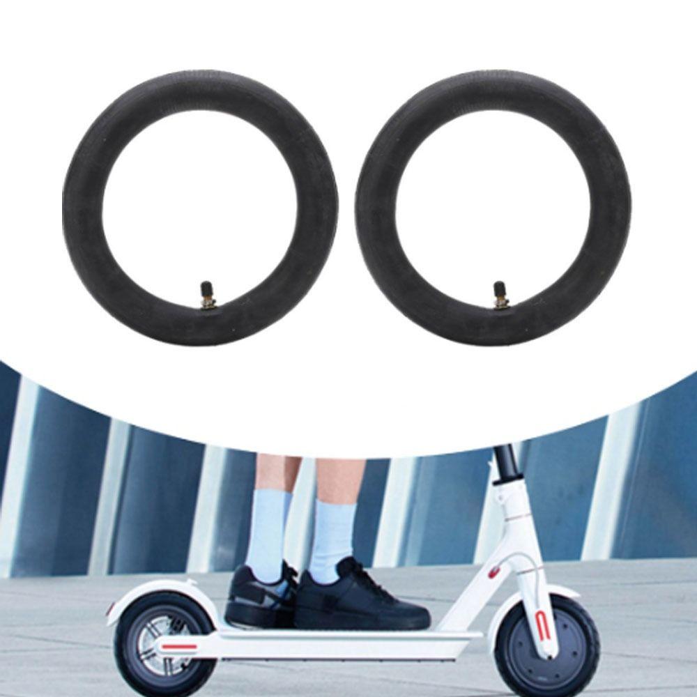 2 Pcs 10×2 Inner Tubes Rubber Black Scooter Inner Tube Straight Valve Tyre Inner Tube for Xiaomi M365, M365 Pro, 1S