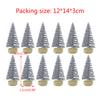 12Pcs Mini Christmas Tree Pine Trees DIY Christmas Decorations for Home Table Xmas Ornaments Dollhouse New Year Decor Kids Gift