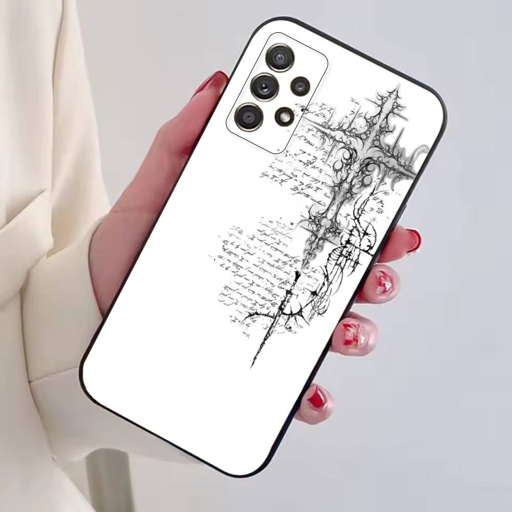 Чехол для телефона C-Cool Dark Catgothic C-Cross для Samsung S25, S24, S21, S22, S23, S30, Ultra, S20, Plus, Fe, Lite, Note, 10, Черный