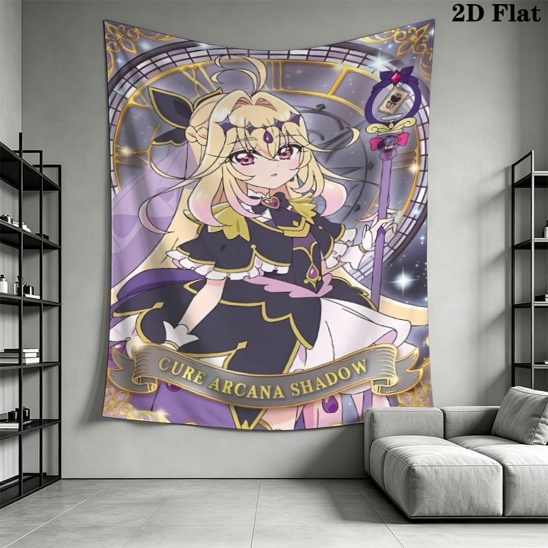 Pretty Cure Wall Tapestry Aesthetic Wall Hanging Printed Fabric Blanket Decorative Tapestries for Bedroom Living Room Home Decor