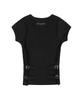 FANCY CLUB Side Buckle Ribbed Tee (Charcoal) F25Qb110