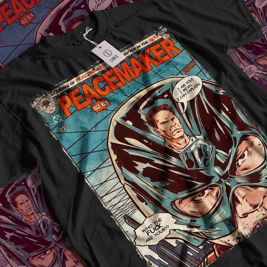 Peacemaker Comic Book T-Shirt: Vintage Superhero Graphic Tee