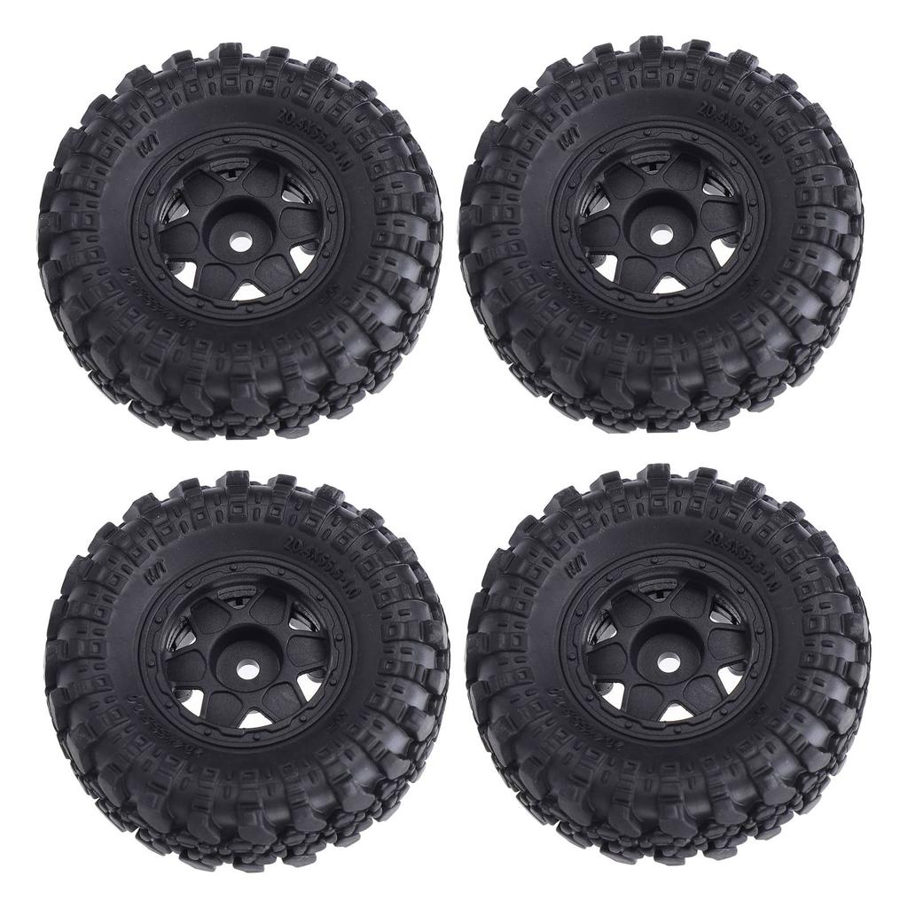 4PCS RC Truck Tires for AXIAL SCX24 1/24 Plastic RC Truck Wheel Tire Parts for Replacement Upgrade