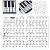 XP Design Наклейки на клавиши пианино, Музыка, Ноты, 88/61/49/37 (черный)