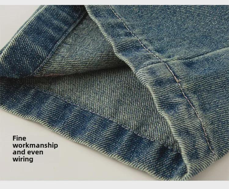 Джинсы Youbao Girls' Love: Осенний широкий прямой корейский свободный крой