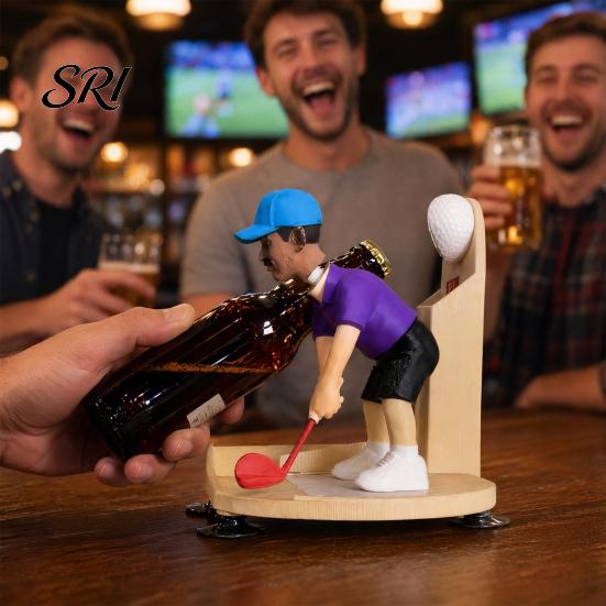 Party Bottle Opener Golf Swing Beer Buddy, Golfer Opener, Themed Bar Game for Friends Fun Parties Man Cave Home Drinking Adults