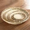 Handmade Woven Woven Bamboo Tray Bamboo Round Wicker Bread Basket Wall Hanging Baskets Living Room