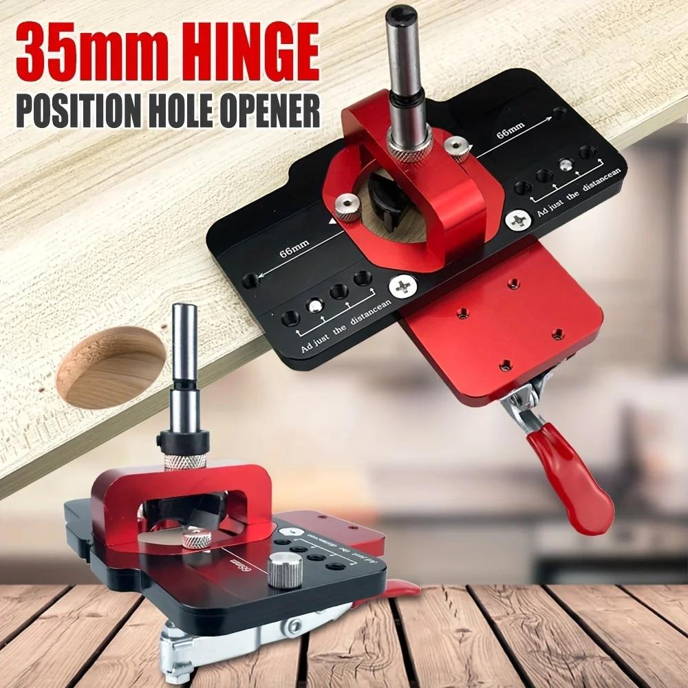 35mm Hinge Jig Drilling Hole Puncher Hinge Boring Dowel Jig Woodworking Dowel Cabinet Jig Drill Guide Locator
