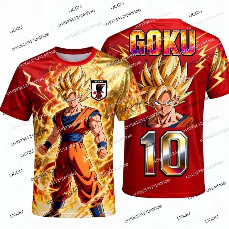 Летняя футболка Dragon Ball Детские Топы Футболка Аниме Фигурки Сон Гоку Супер Сайян Футболка Мальчики Футболки Детская Одежда Короткий Рукав