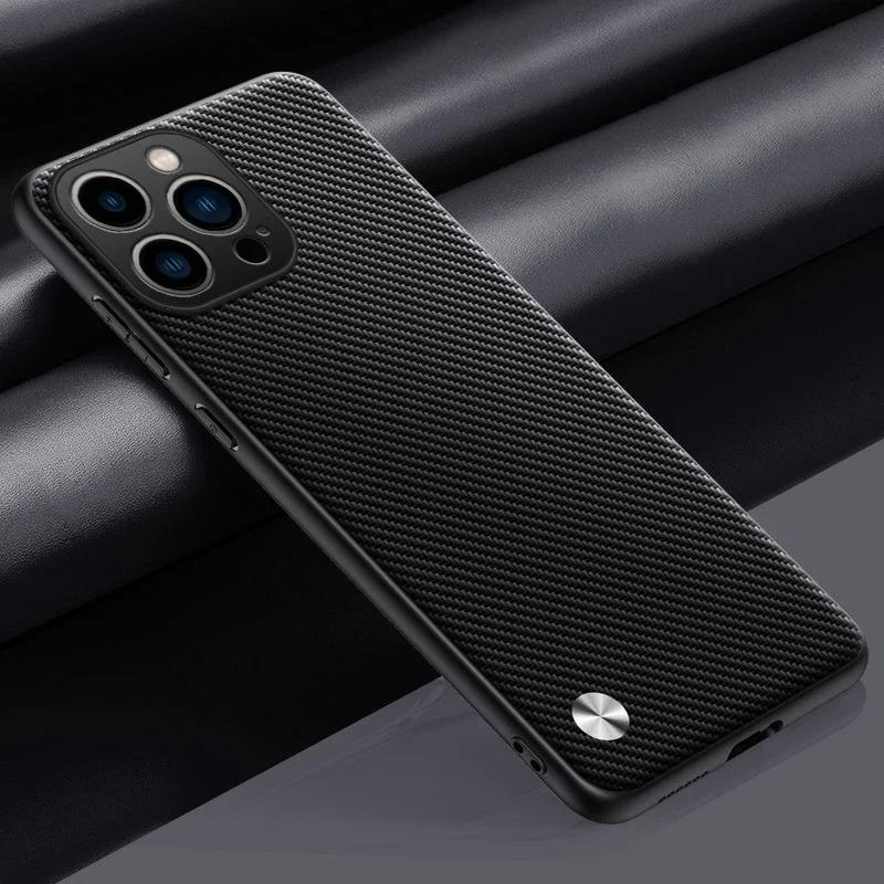 EUCAGR Роскошный чехол для телефона из ПУ-кожи для iPhone 17 Pro Max 17E 16E 15 14 13mini 12 Pro Max Однотонная кожаная ударопрочная мягкая задняя крышка