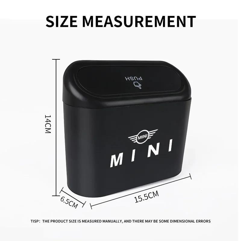 PXIV4 Car Trash Bin Hanging Vehicle Garbage Dust Case Storage Box For MINI Cooper JCW WORKS R55 R56 F55 F56 R57 R58 R59 R60 R50