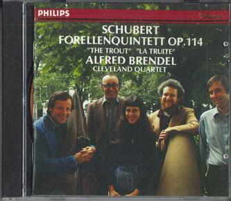 CD ALFRED BRENDEL CLEVELAND QUARTET Schubert Forellenquitett Op.114 4000782 PHILIPS CLASSIC 1999 Japan Classical Used