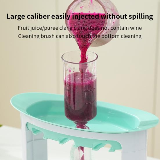 Детское фруктовое компотное наполнение, станция порционного контроля, диспенсер для еды, устройство для наполнения пакетиков детским фруктовым пюре с 10 пакетиками для сжатия