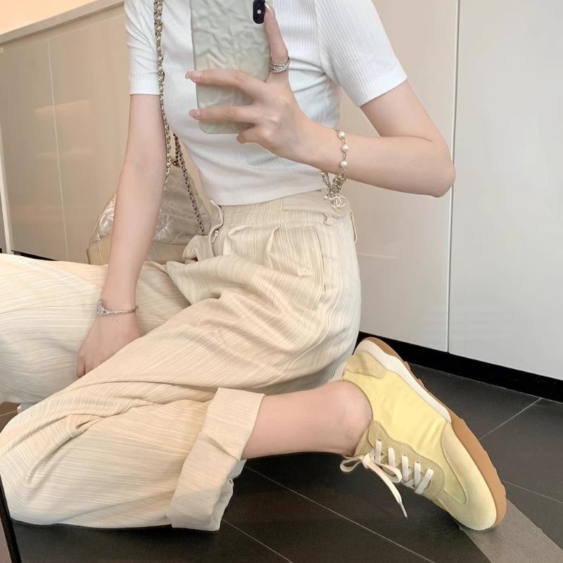 [Шей] Мягкие клейкие~ Универсальные повседневные спортивные маленькие белые туфли женские балетки лето