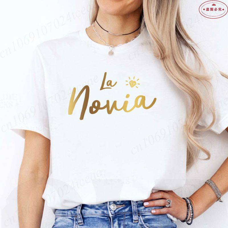 Spanish Woman Bachelorette Hen Party T Shirt Girl Team Bride T-Shirt Woman Single Farewell Blouses Funny Bridal Wedding Tees