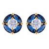 [R7179] - Gold Plated 'Scarlett' Golden Sapphire Earrings - 10 Mm