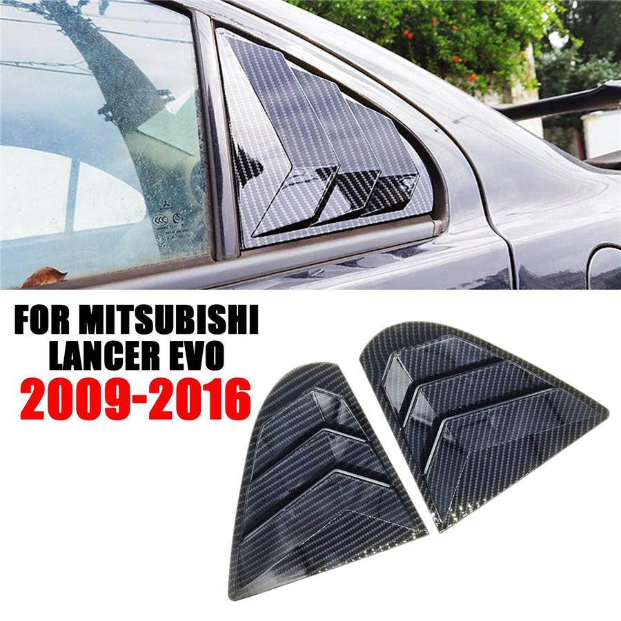 Крышка жалюзи заднего бокового окна из углеродного волокна для Mitsubishi Lancer EVO 09-16