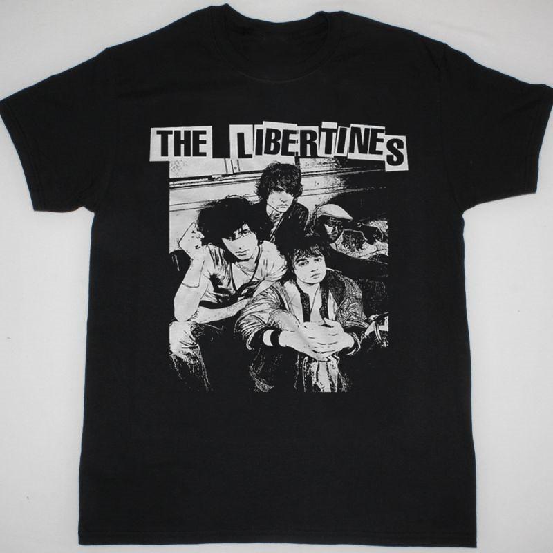 The Libertines Band Collection Short Sleeve Cotton Black All Size T-Shirt AC270
