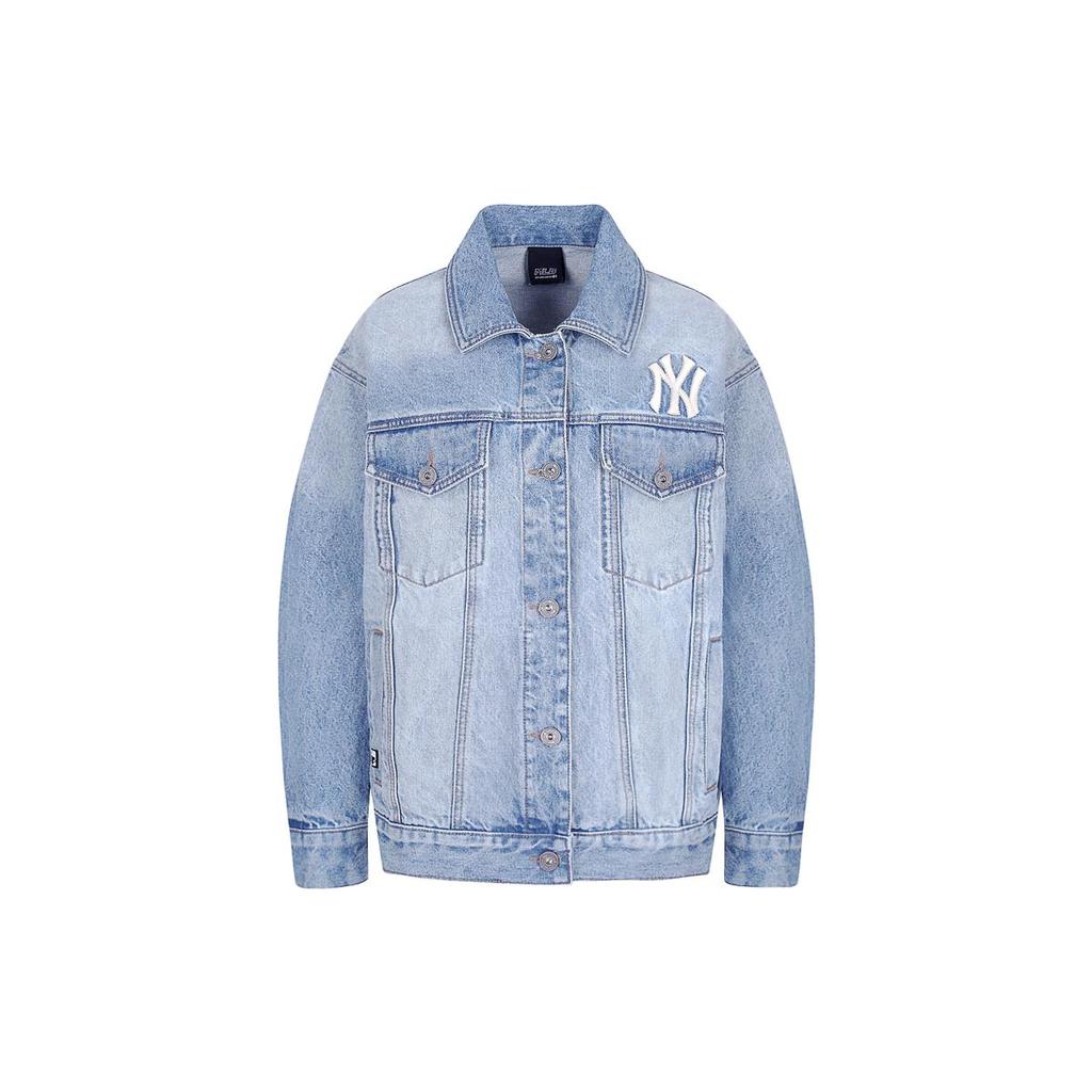 MLB Base Logo Denim Jacket Unisex Blue 31JPN2011-50U